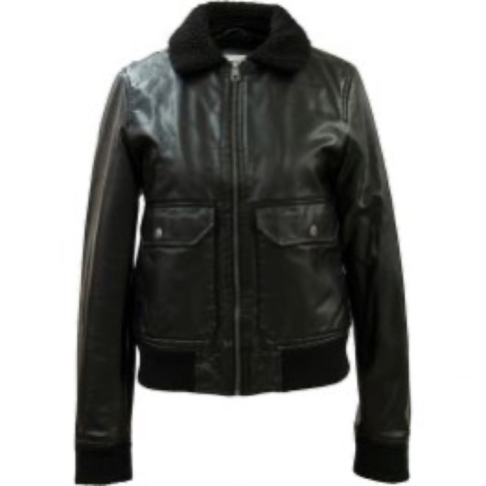 Levi’s Faux Leather Bomber Jacket/Fleece trucker